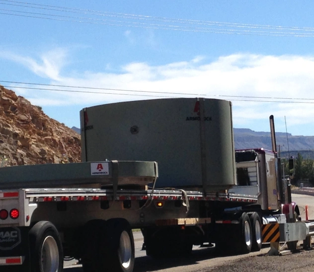 A B Hansen Construction heavy haul truck carrying an oversized load